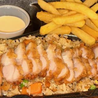 Chicharron with Fried Rice Platter